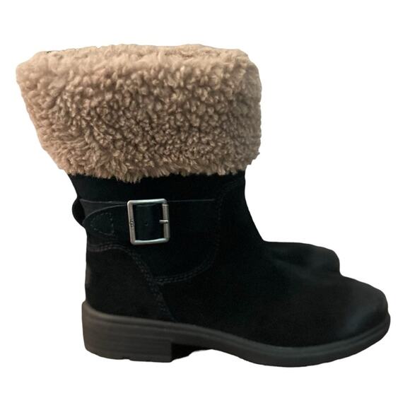 NWOT Women’s Ugg Harrison Cuff Boots in Black – Sz 6.5 - Picture 3 of 8